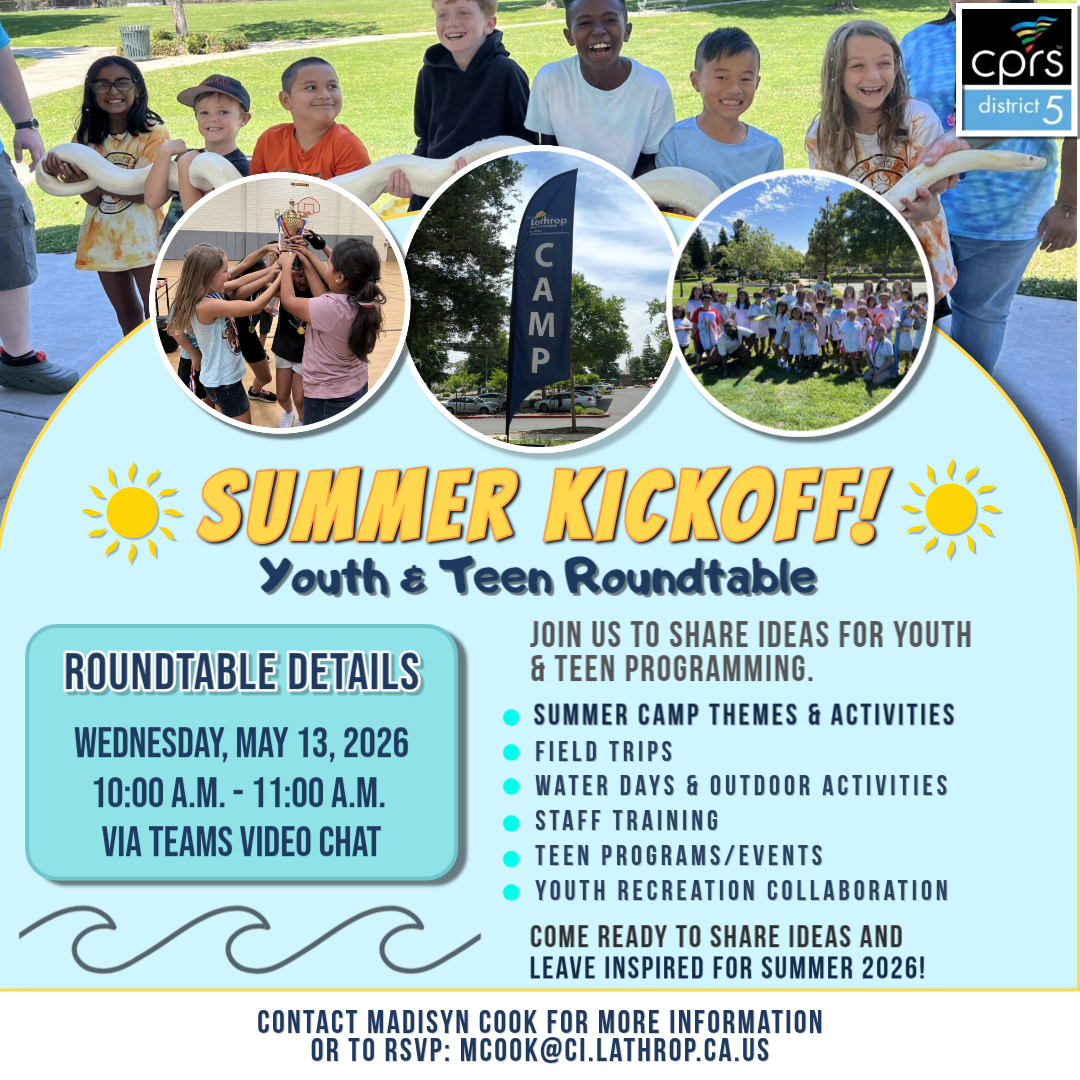 D5 Summer Kickoff- Youth and Teen Roundtable details